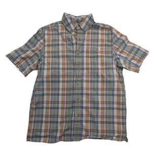 Duluth Trading Co Plaid Button Down Shirt – Men's S Short Sleeve Cotton